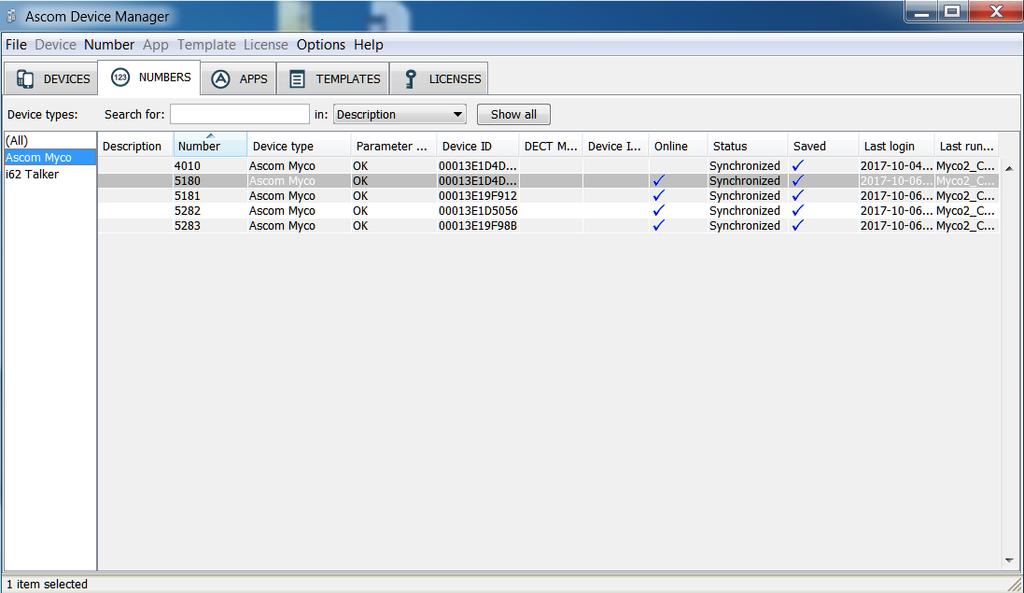 The Ascom Device Manager screen is seen as shown below.