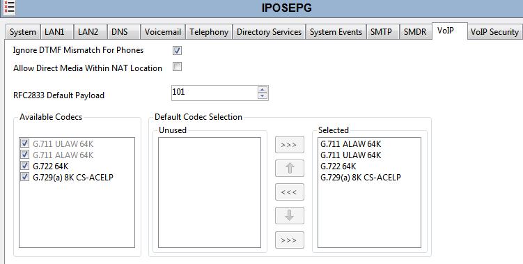 Within the LAN1 tab, click on the VoIP tab. Ensure that TCP and UDP boxes are checked and that port 5060 is being used.