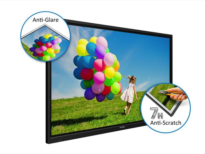 Anti-Scratch, Anti-Glare Glass Faceplate Anti-scratch, Antiglare The 7H scratch-resistant and anti-glare screen offers a durable and consistent high-quality touch experience.
