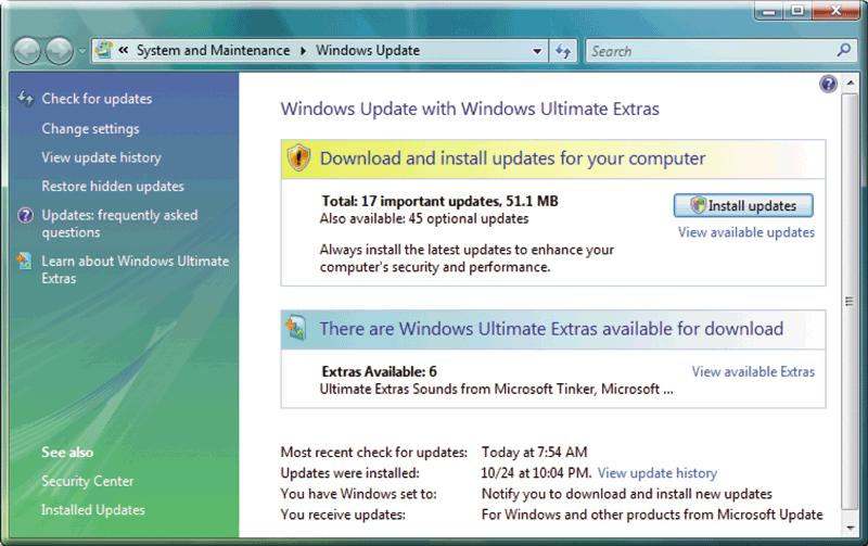 Operating System Functions Automatic update