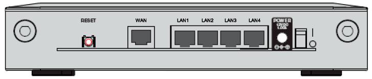 Rear Panel RESET button WAN LAN 1-4 (10/100/1000BaseT) POWER The Reset button can be used in one of two ways: If the Router is having problems connecting to the Internet, press the Reset button for
