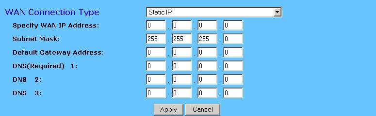 Static IP The Public IP Address and Subnet Mask of the router are used by external users of the Internet (including your ISP).