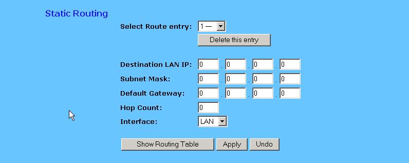 Up to 20 route entries may be entered into the NetComm Cable/DSL Firewall Router. The diagram below gives an example of the physical connections required to use Static Routing.