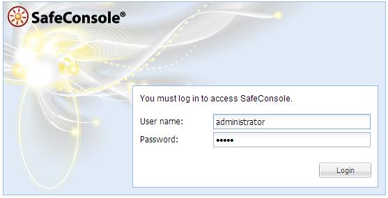 7 Using SafeConsole Figure 13: Log in to SafeConsole 7.1 SafeConsole Editions SafeConsole is available in several license editions that makes available different configurations.