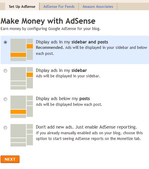 Step 3: Name Your Blog If you already have an AdSense account, select option 2 & enter your AdSense account