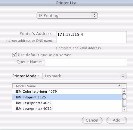 Mac OS Setup Mac OS Setup IP Printing in Mac OS X This chapter contains instructions for the following setup procedures: IP Printing in Mac OS X, on page 17 Installation on Mac OS 9.