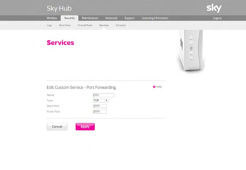 SKY Router Services > Add Custom