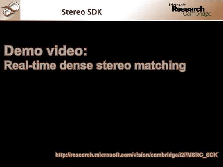 Stereo SDK stereo vision software