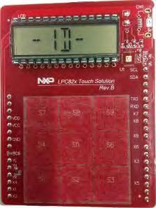 On touching the sensor/sensors, the LCD will display hexadecimal (16 bit) value of the respective sensor/sensors status (bit0:sensor0, bit1:sensor1).