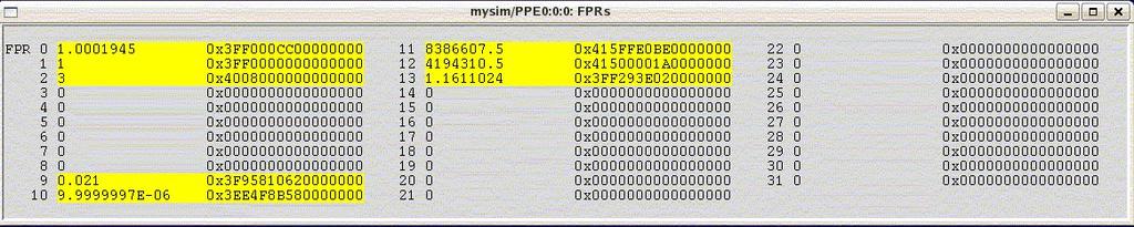 highlighted. Figure 32. PPE General-Purpose Registers window Figure 33.