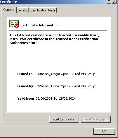 You can click the Save icon under the Action column, and then Open in the dialogue box to view the Certificate window (Windows only) box to save the certificate to