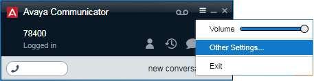 After logging into Communicator for Windows, click on shown below.