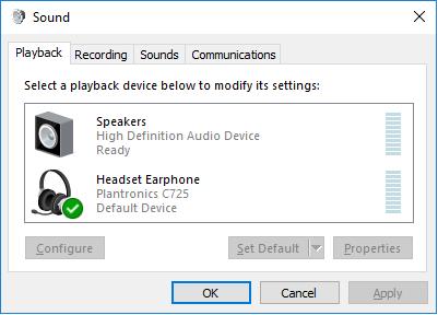 6. Configure Avaya Equinox for Windows Connect the Blackwire C725 headset to a