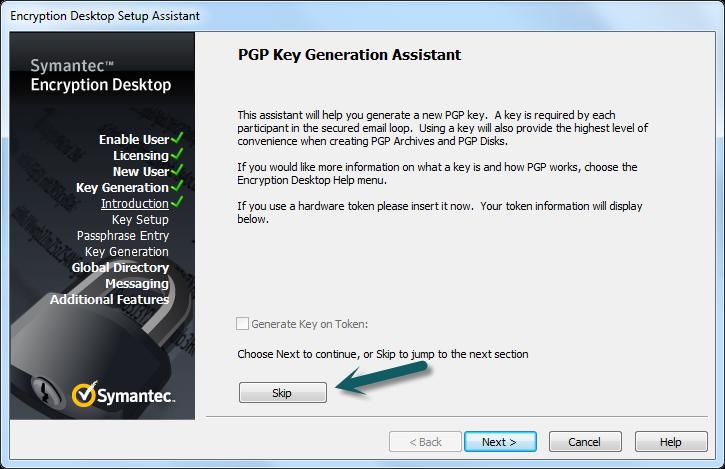 12) This part of the wizard s functionality is to setup a PGP key used to encrypt email messages.
