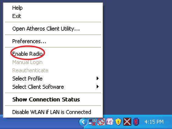 Utility Configuration - Disable / Enable Wi-Fi Windows XP 1.