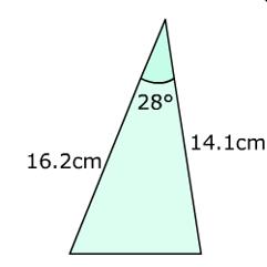 Area of non-right angled triangles Use Area = 0.