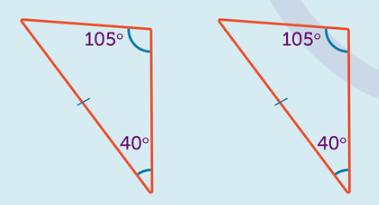 Proving that triangles are congruent AAS (Angle Angle Side) Often referred to as the AAS rule, the Angle-Angle-Side rule can be used to prove two triangles are congruent.