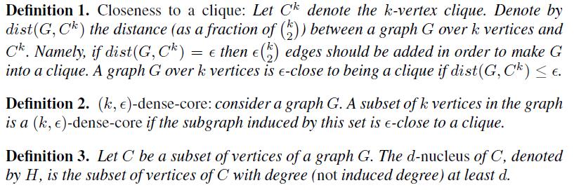 A Sub linear Algorithm Given a B A like graph Find a dense quasi clique in sublinear