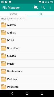 File Manager The file manager allows you to search and organize your stored phone files conveniently and efficiently through one program.