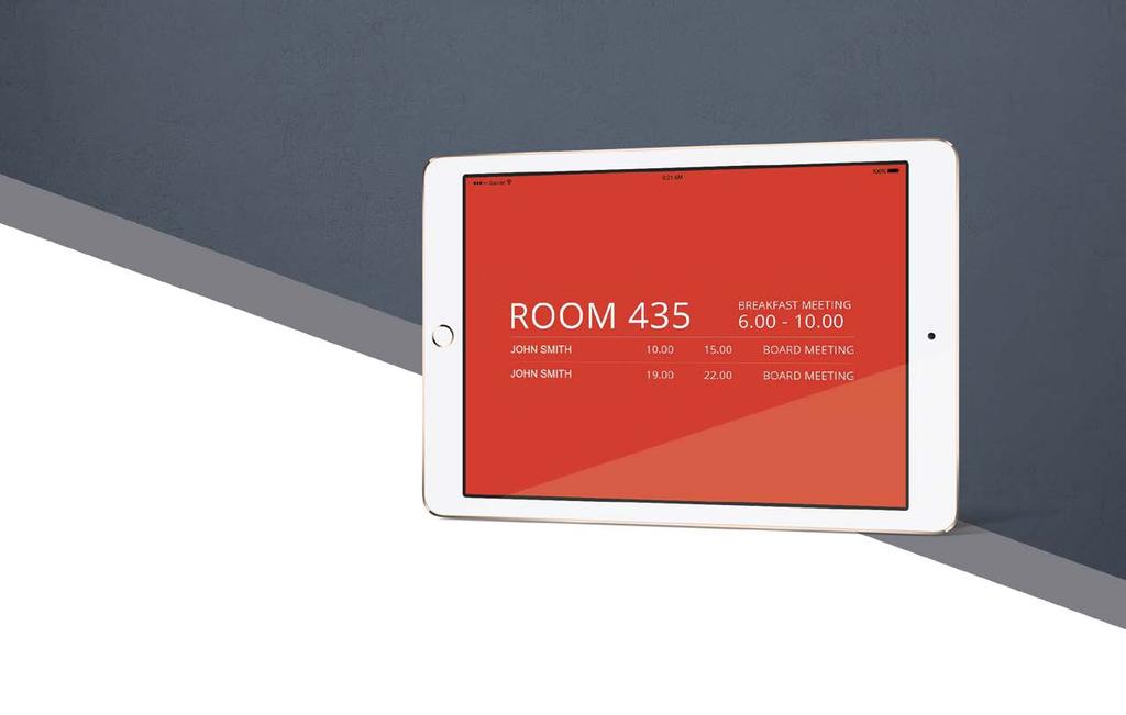 OverView Expenses for custom hardware are eliminated with our lightweight and competitive app, making high-end room booking automation viable for any installation.