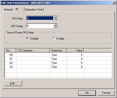 Set-up the GRT1-PNT Configuration Section 3-4 1,2,3... 1 Select the SmartSlice I/O Unit in the I/O Configuration. 2 Press the Edit button below the I/O Configuration list.