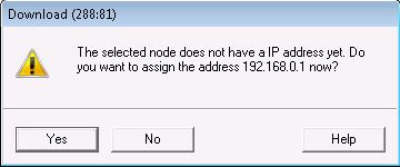 address, which does not match the IP address configured in HW Config!