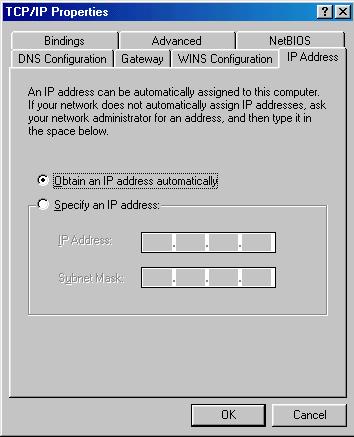In the Control Panel, double-click on Network and choose the Configuration