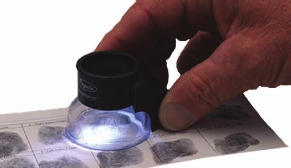 ) light source via on/off push buttons located on the side of the magnifier housing. This compact (3.5 L x 2.125 W x 1.