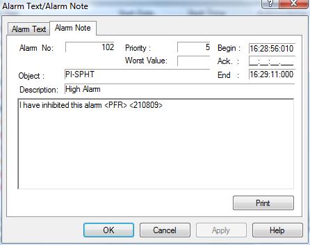 Task 5: Create Object Note In addition to attaching a note to the alarm on an object, we can create and attach a note on the object, registering important information regarding the object