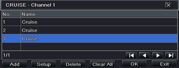 In the preset interface, click OK button to save the setting; click Exit button to exit the current interface.