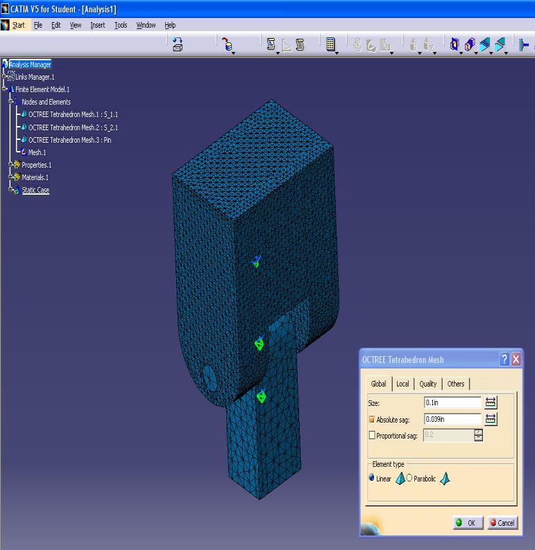 14 FEA SHEAR TUTORIAL in CATIA The following tutorial shows how to set up shear analysis for a part, assuming knowledge from previous tutorials. 7) Setting Up: Open file Shear.