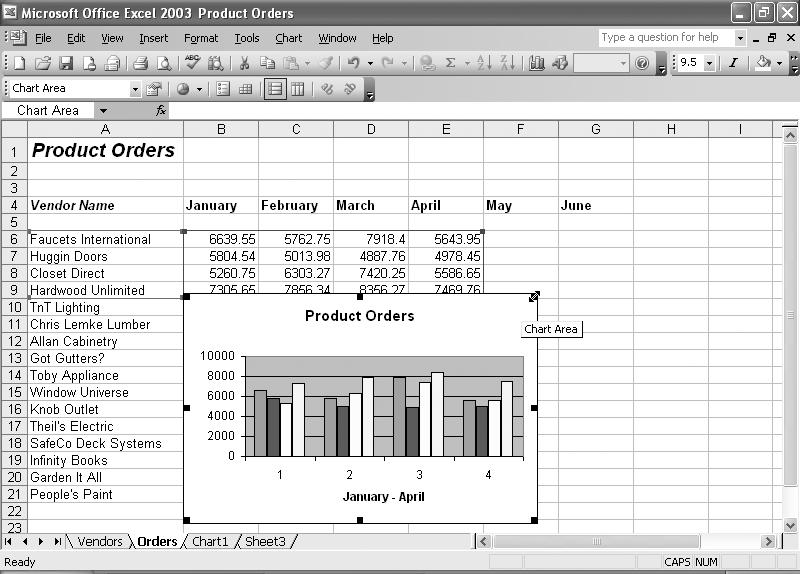 You can change the margins to resize or reposition the chart. You can also move your embedded chart off the original worksheet and onto another worksheet.