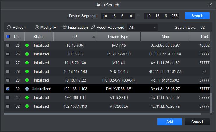 2.3 Using SmartPSS SmartPSS allows you to initialize remote devices over the same LAN, and supports initializing multiple devices at the same time. Instructions: Step 1 Open and login to SmartPSS.