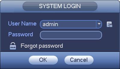 If you have not set an unlock pattern, the device directly displays the password interface. Step 2 Click to enter the password reset interface.