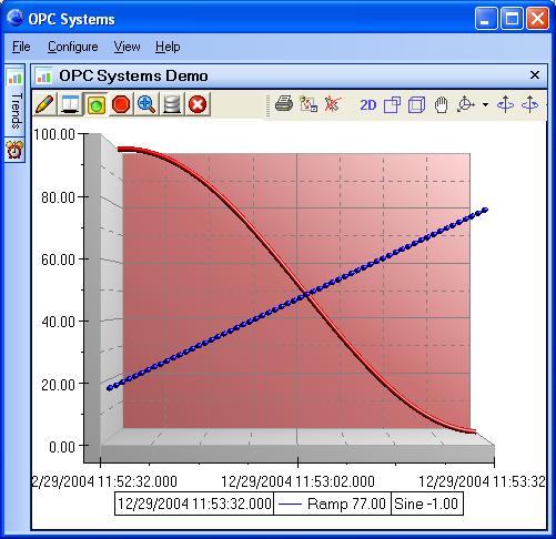 Running the Trend Window in OPC Systems HMI Step Task 1 Start OPC Systems HMI application if it is not already running.