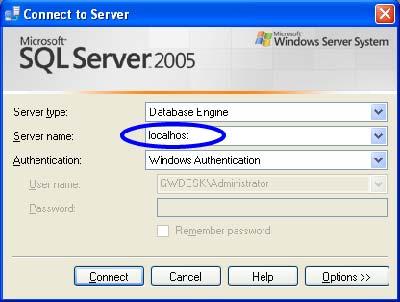 Also the login method can be with Windows Authentication or SQL Server mode.