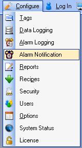 Configure Alarm Notification The Alarm Notification feature is used to summarize alarm totals and send e-mails based on specified filter criteria of alarm conditions.