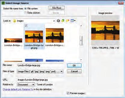 By default, background images are repeated across and down the web browser window unless you use the settings in the Property inspector to set the image not to repeat.