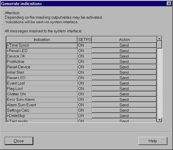 3.3 Commissioning Figure 3-21 System interface test with dialog box: Generate Indications example Changing the Operating State On clicking one of the buttons in the column Action you will be prompted
