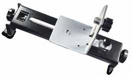 Removable mounting plate with 5/8-11 thread easily fastens to instrument Easy-grip locking knobs ensure secure attachment to joist in all