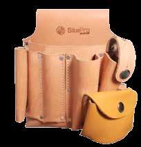 POUCH The SITEGEAR 10109 professional surveyor s tool pouch is made of top grain saddle leather and features nine (9) pockets.