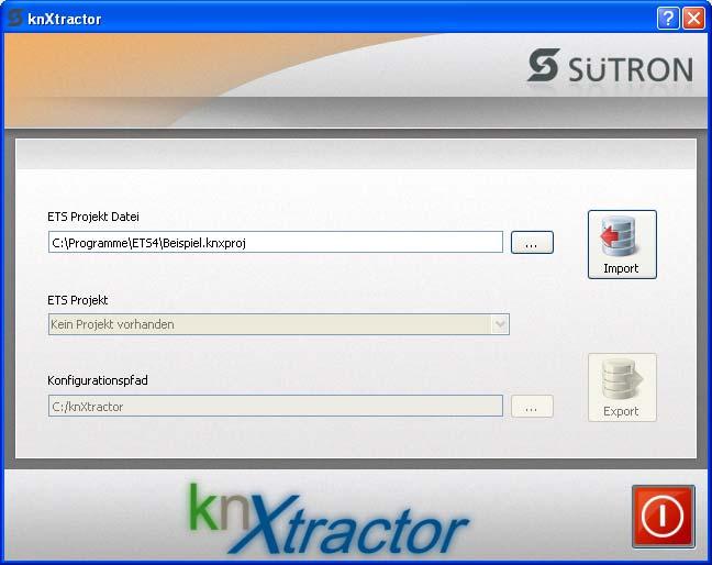 2.2 knxtractor Installation Import / export If you already have installed knxtractor, you can skip this step: 1. Double-click the file "Setup_knXtractor.exe". 2. Click the Next button. 3.