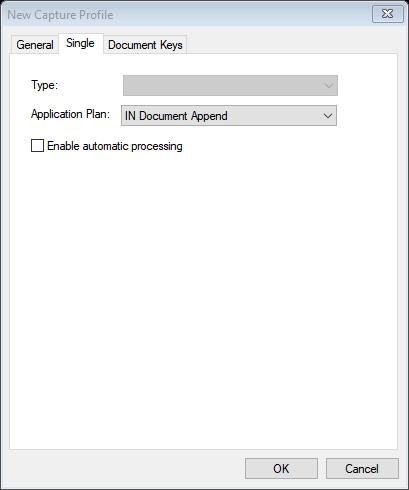 Set Application Plan to: IN Document Append Workflow 6. On the Document Keys tab: a.