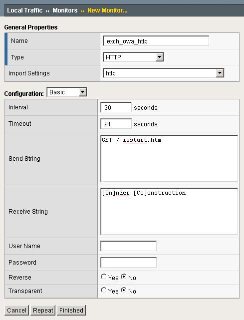 Manually Configuring the BIG-IP LTM with Microsoft Outlook Web Access Figure 2.
