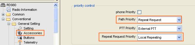 Connection and Configuration SIP Phone Application Notes Figure 4-11 Priority Control for Repeater not enabling Phone Call feature 4.2.