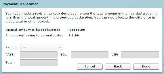 00 remaining to be allocated. Click Done.