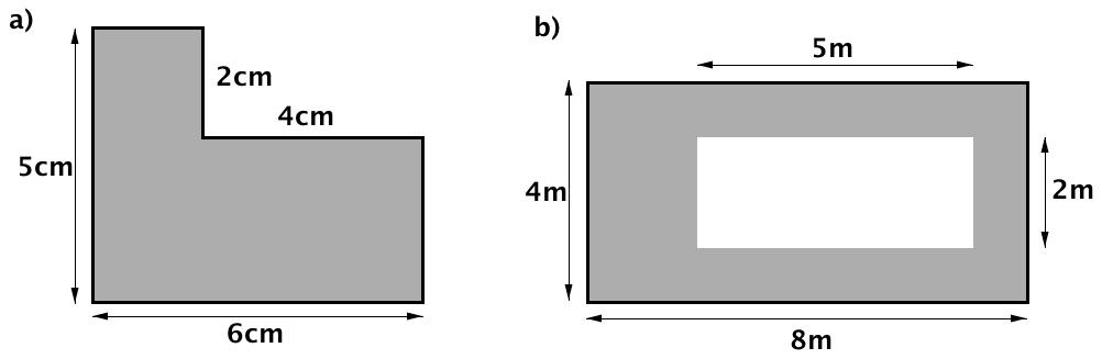 Measure the area of these rectangles. Area of Rectangles Calculate the area of these rectangles Q3.