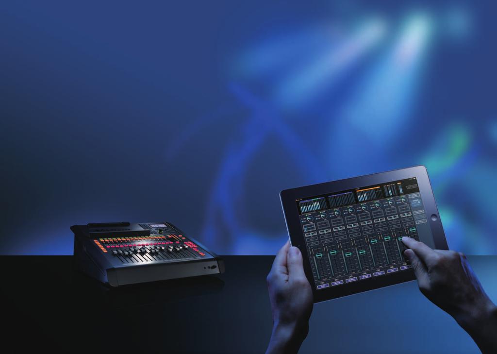 The flexibility and mobility of comprehensive ipad con trol fused with the reliability and precision of a professional digital mixing console.
