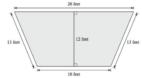 A5: Find the Area of the Trapezoid. B5: Find the Area of the Trapezoid. A6: A farmer fenced in an area of his farm that is a rectangle in shape. The length of the fence is 3 5 mile.