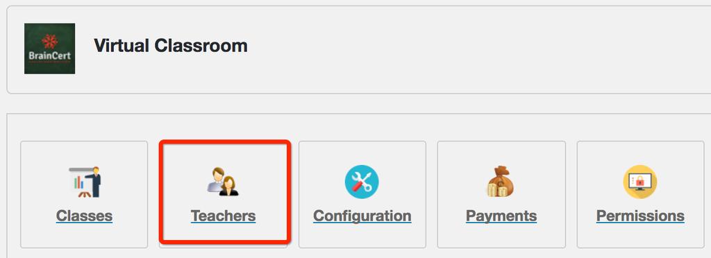 Click on the Teacher Access icon to enable or disable the teacher permission for your